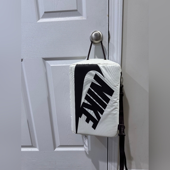 Nike Other - Nike Shoe Box Crossbody Cream and Mocha logo polyester bag NWT
